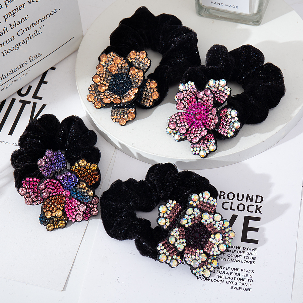 Women Rhinestone Scrunchies Ve - Silicone Band Women recensione e prezzo