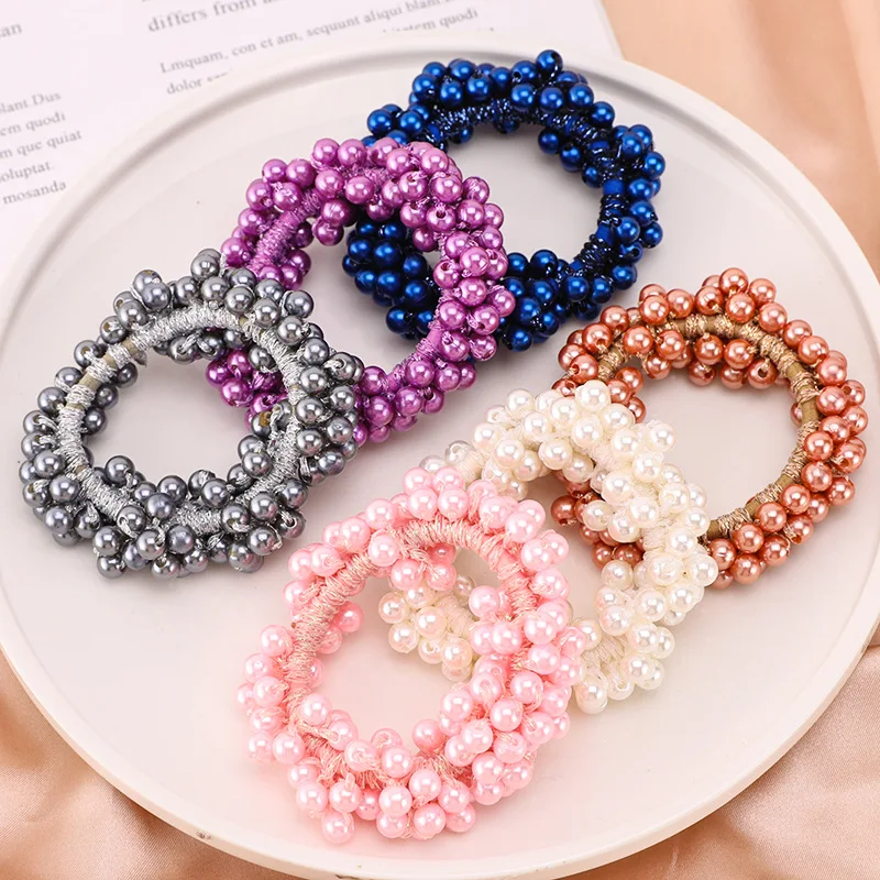 Woman Elegant Pearl Hair Ties  - Silicone Band Women recensione e prezzo