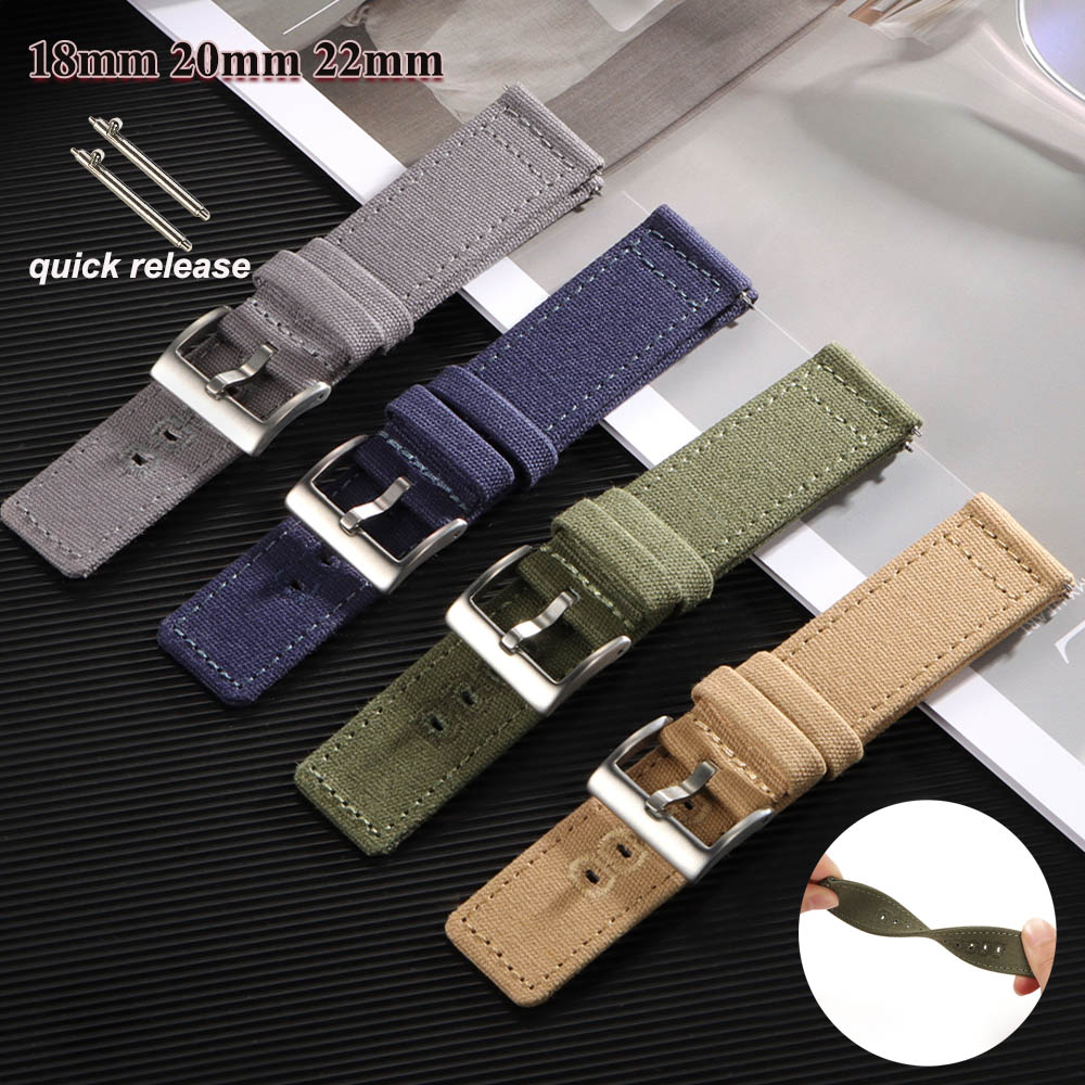 Nylon Woven Canvas Watch Band  - Canvas Strap Watch recensione e prezzo