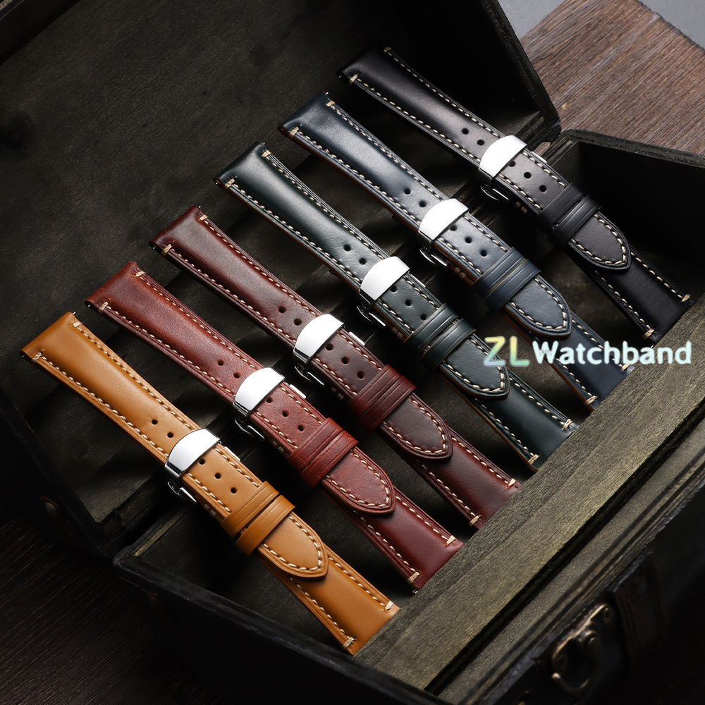 Butterfly Buckle Vintage Leath - Leather Strap Quick Release recensione e prezzo