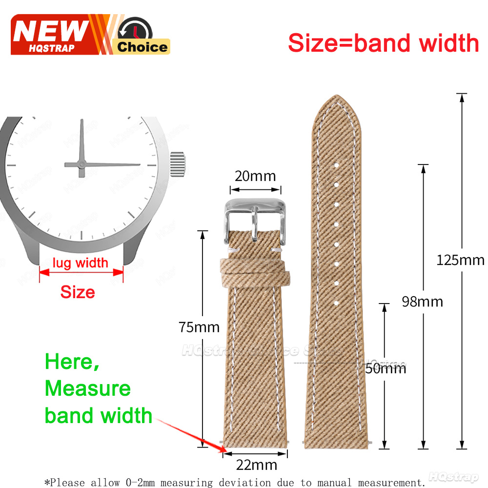 Nylon Denim Fabric Watch Strap - Canvas Strap Watch recensione e prezzo