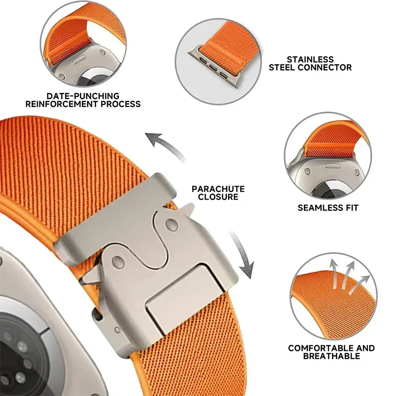 Nylon Strap for Apple Watch ba - Parachute Strap Elastic recensione e prezzo