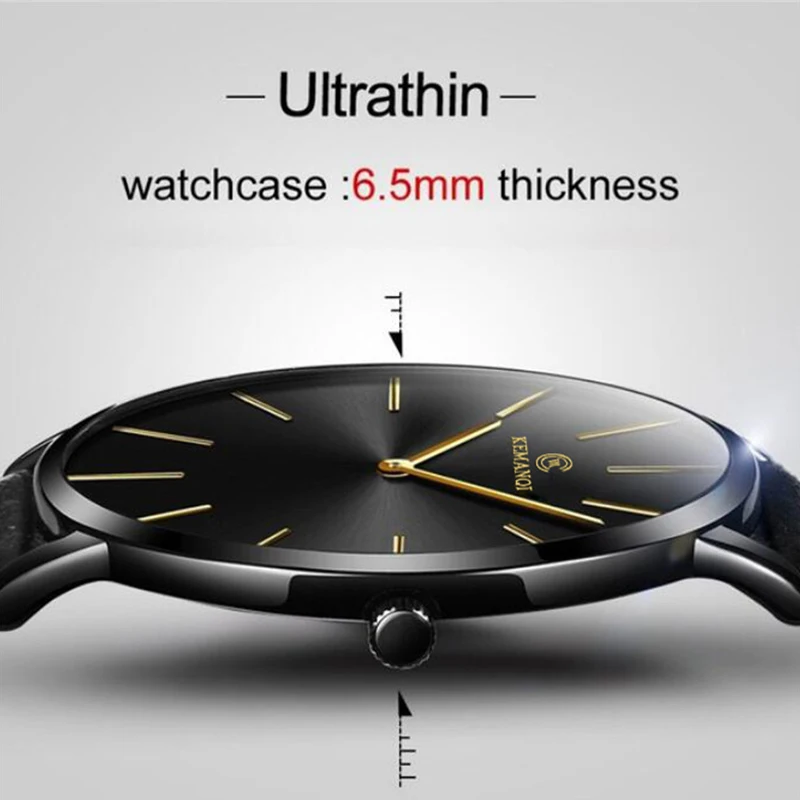 Fashion Ultra Thin Men's Quart - Leather Watch Band Men recensione e prezzo
