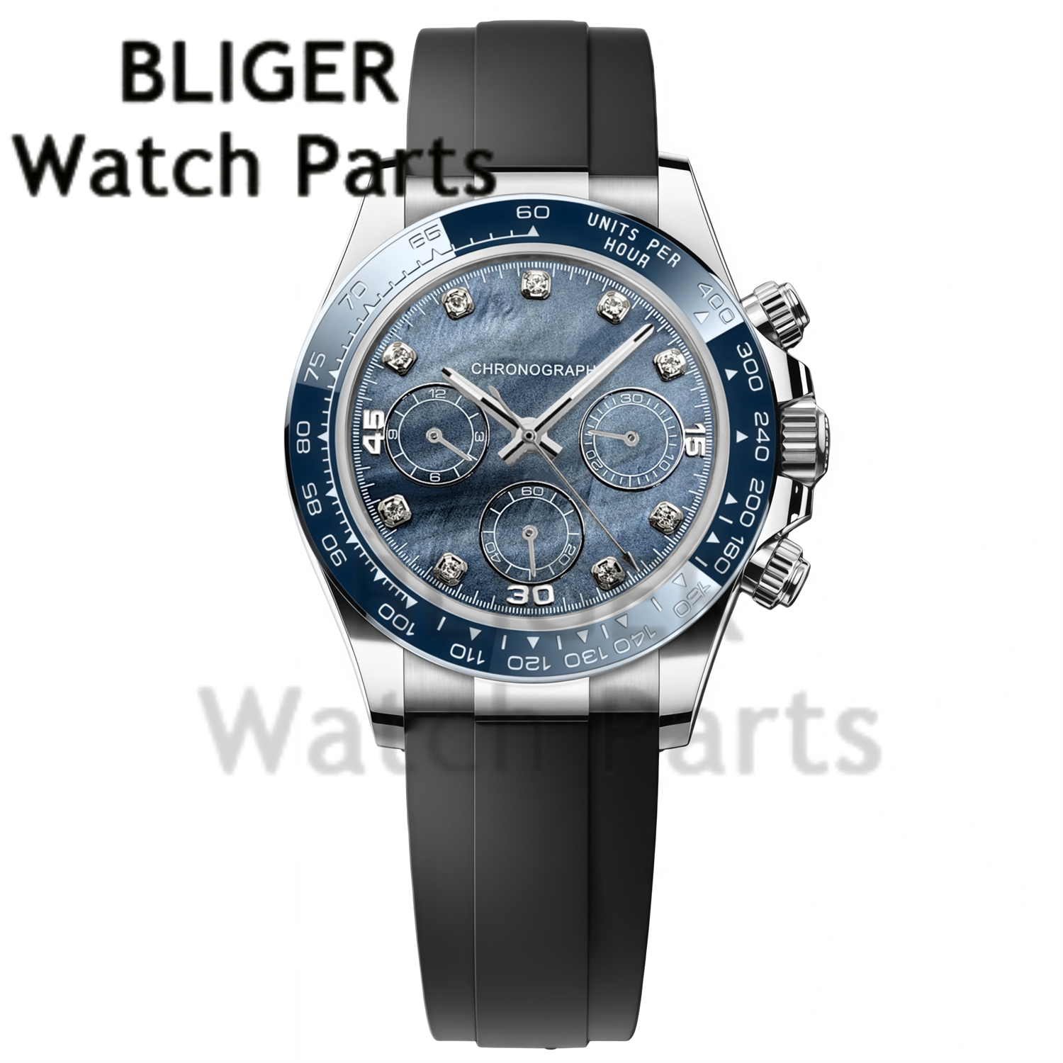 BLIGER 39MM Men's Quartz Chron - Rubber Strap Diver recensione e prezzo