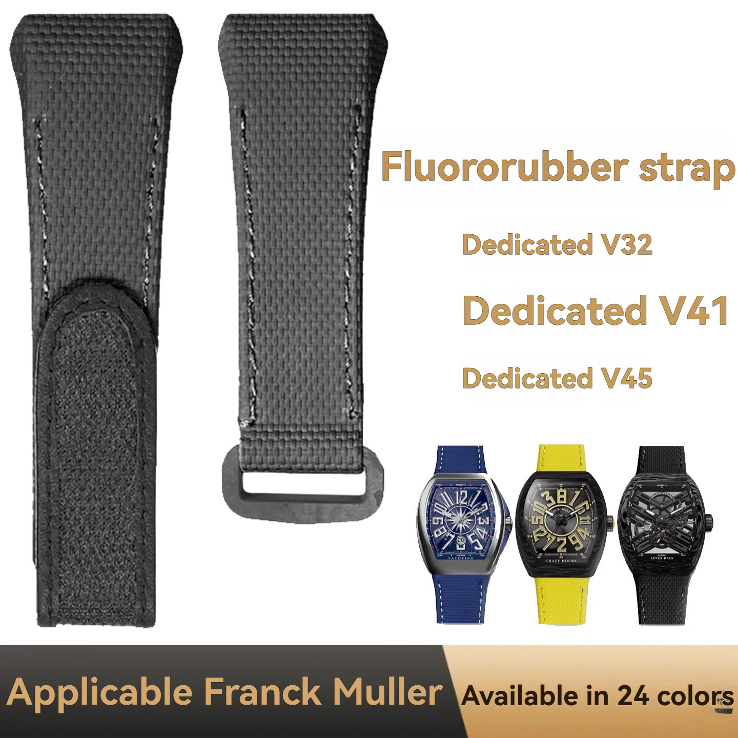 For Franck Muller V45 Fluororu - Leather Strap Quick Release recensione e prezzo