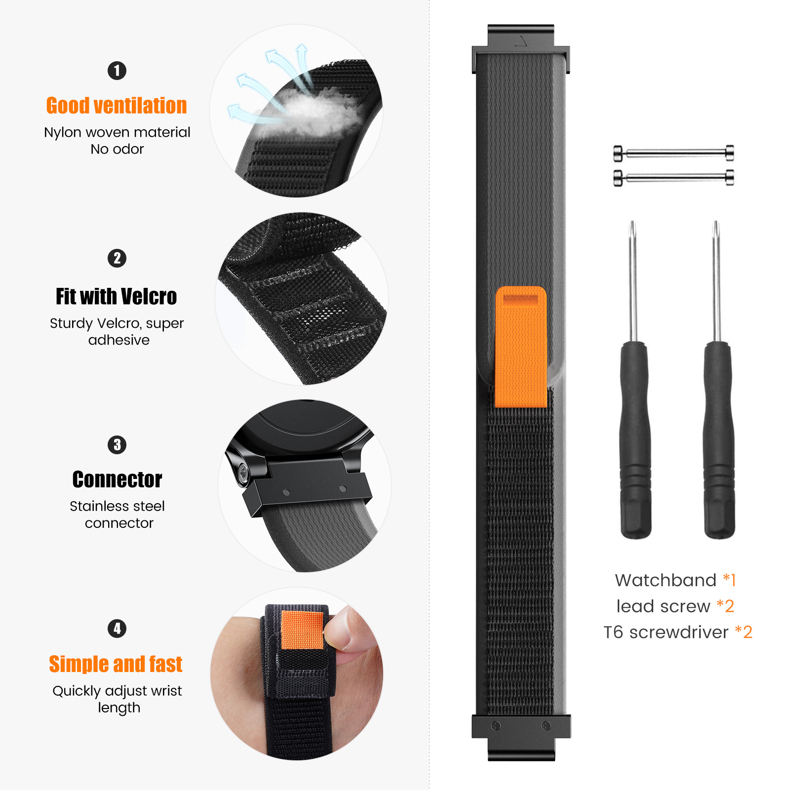 New Sports Nylon Loop Strap Fo - Sport Loop Velcro recensione e prezzo