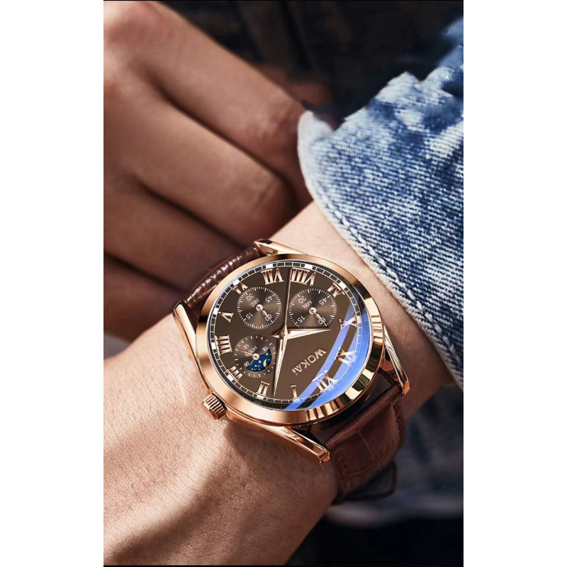 WOKAI Fashion Casual Business  - Leather Watch Band Men recensione e prezzo