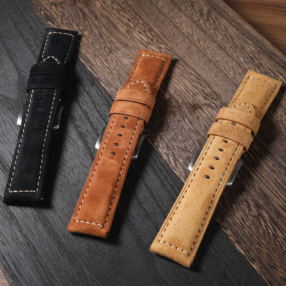 Genuine Suede Watch Strap 22mm - Suede Strap Watch recensione e prezzo
