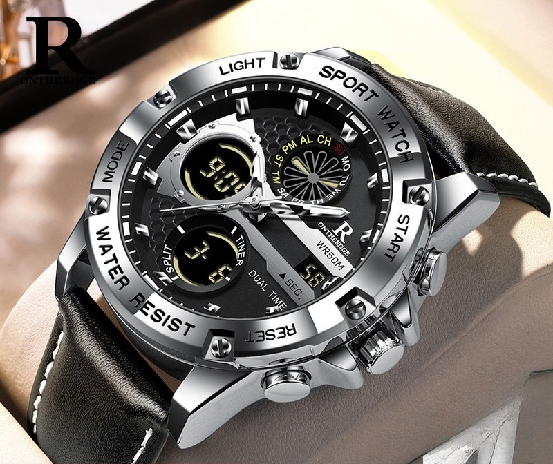 Fashion Men’s Big Face Quartz  - Leather Watch Band Men recensione e prezzo