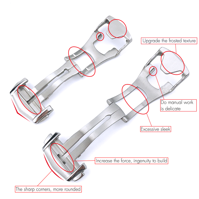 16mm 18mm 20mm Pointed Deploym - Butterfly Clasp Deployant recensione e prezzo