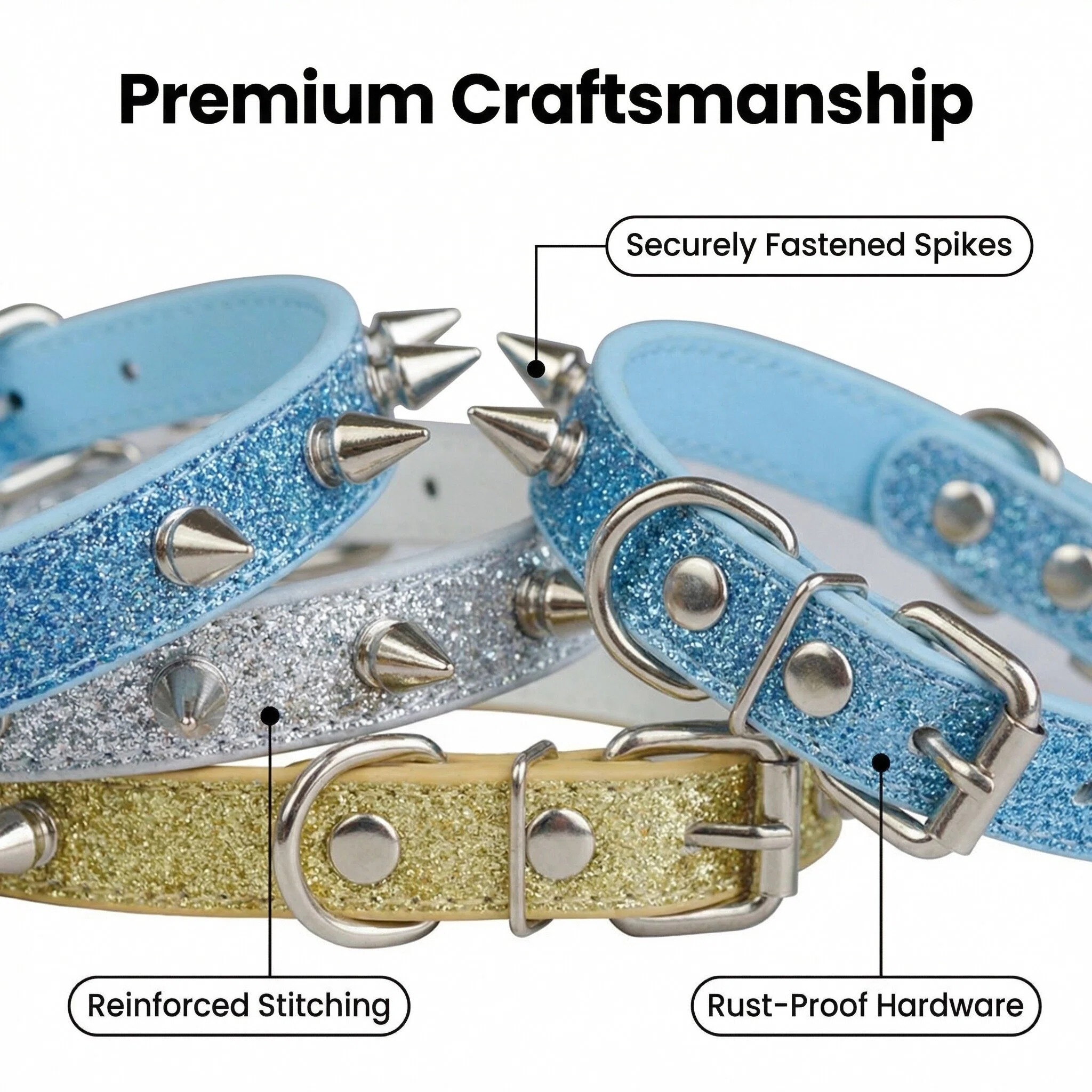 Punk Style Rivet Pet Collar Le - Leather Strap Quick Release recensione e prezzo