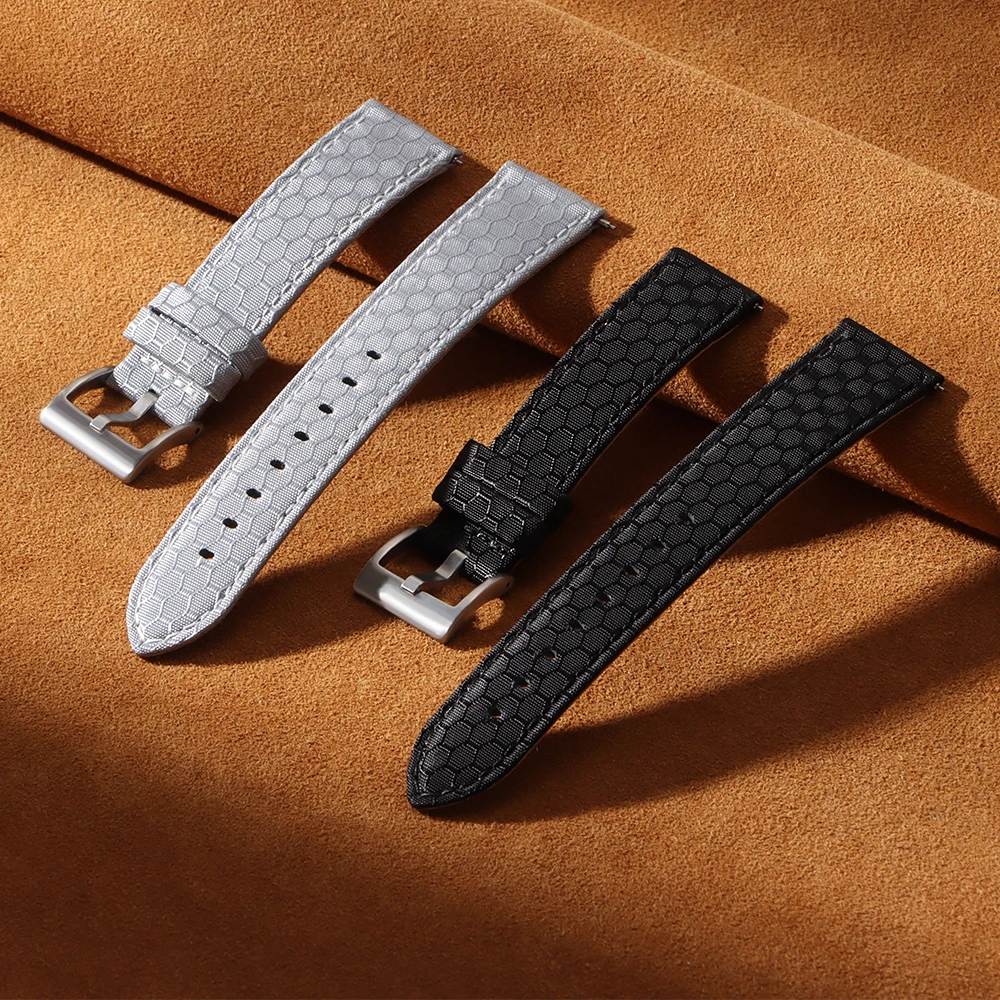 20mm 22mm Smooth Genuine Nylon - Perlon Strap Woven recensione e prezzo