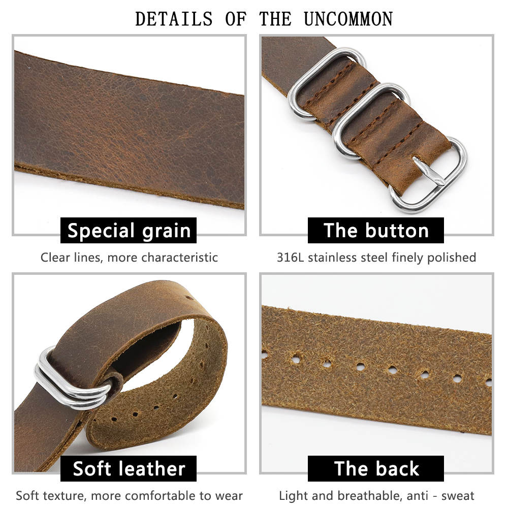 Genuine Leather Watch Band 18m - Suede Strap Watch recensione e prezzo