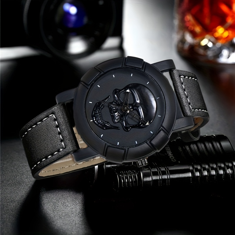 Skull Pattern Multi Display Po - Leather Watch Band Men recensione e prezzo
