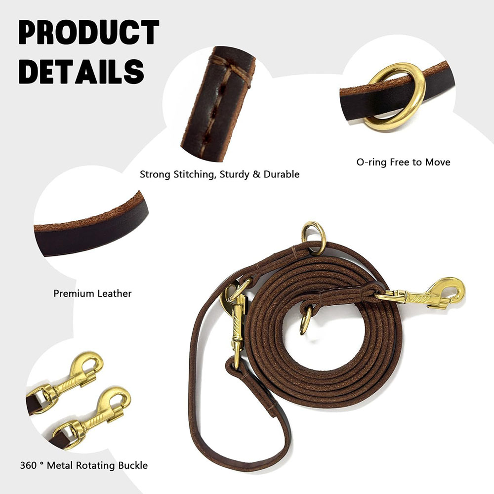 Multi Function Leather Dog Lea - Leather Strap Quick Release recensione e prezzo