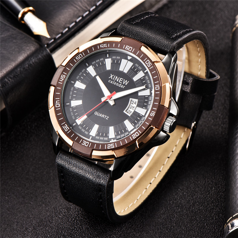 Men XINEW Brand Watches Studen - Leather Watch Band Men recensione e prezzo