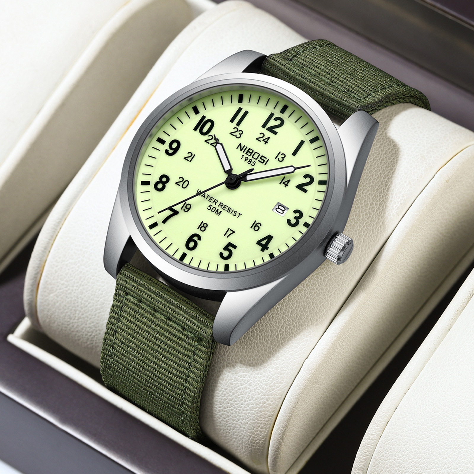 NIBOSI Mens Watches Analog Mil - Tropic Strap Vintage recensione e prezzo