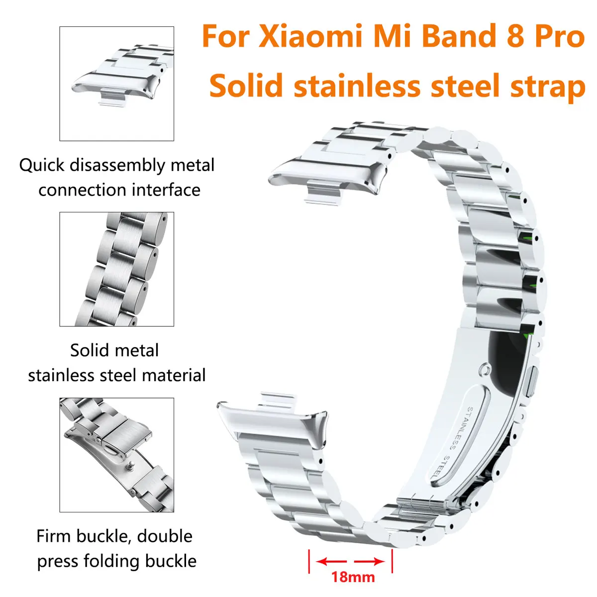 Suitable for Xiaomi band 8pro  - Mesh Strap Metal recensione e prezzo