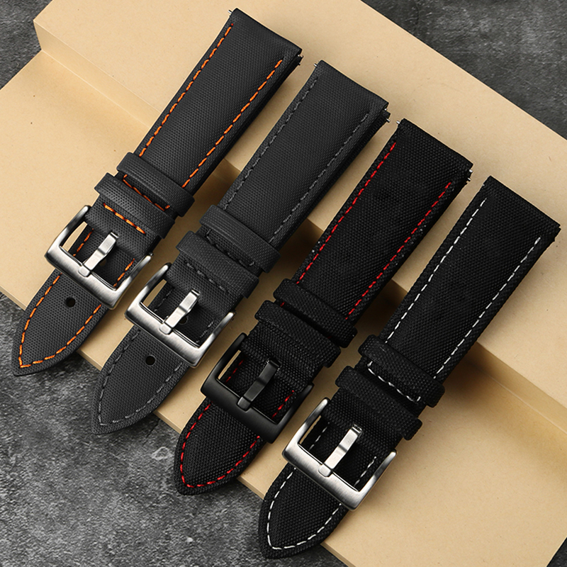 Canvas leather bottom watchban - Leather Strap Quick Release recensione e prezzo