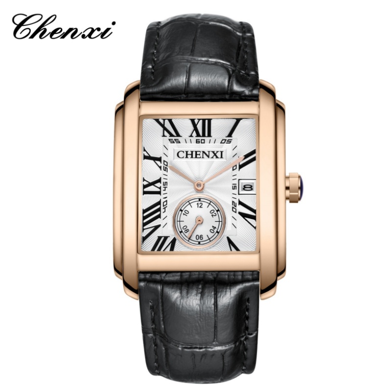 CHENXI 8216 Fashion Classic Sq - Leather Watch Band Men recensione e prezzo