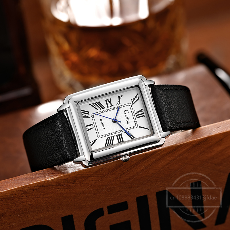 New Fashion Designer Rectangle - Leather Watch Band Men recensione e prezzo