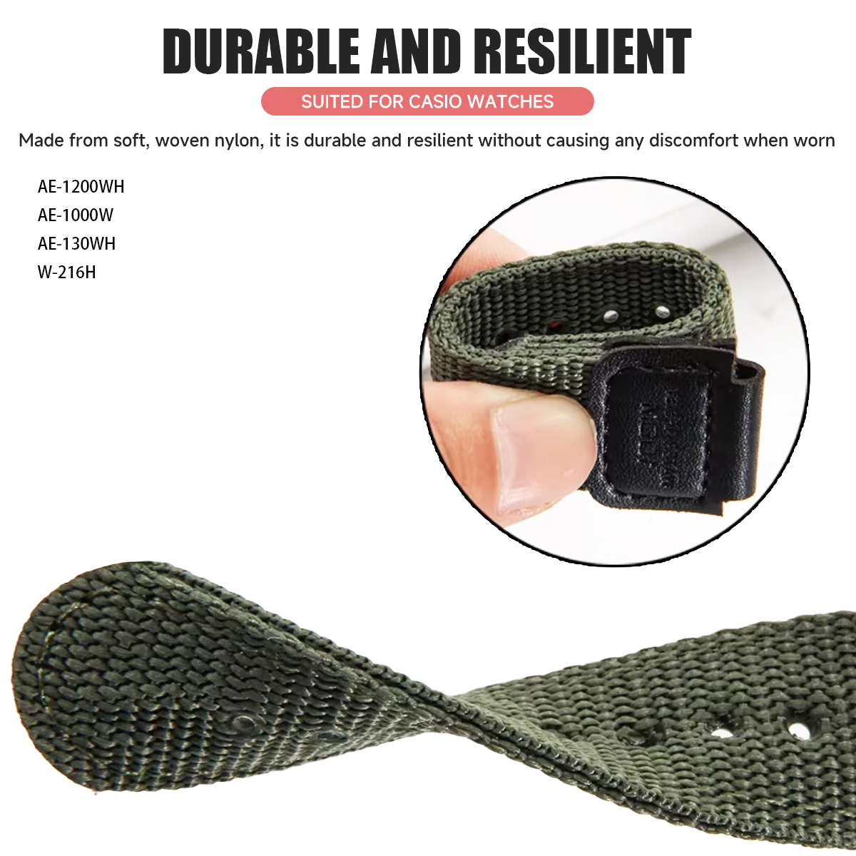18mm Nylon Strap for Casio AE1 - Canvas Strap Watch recensione e prezzo