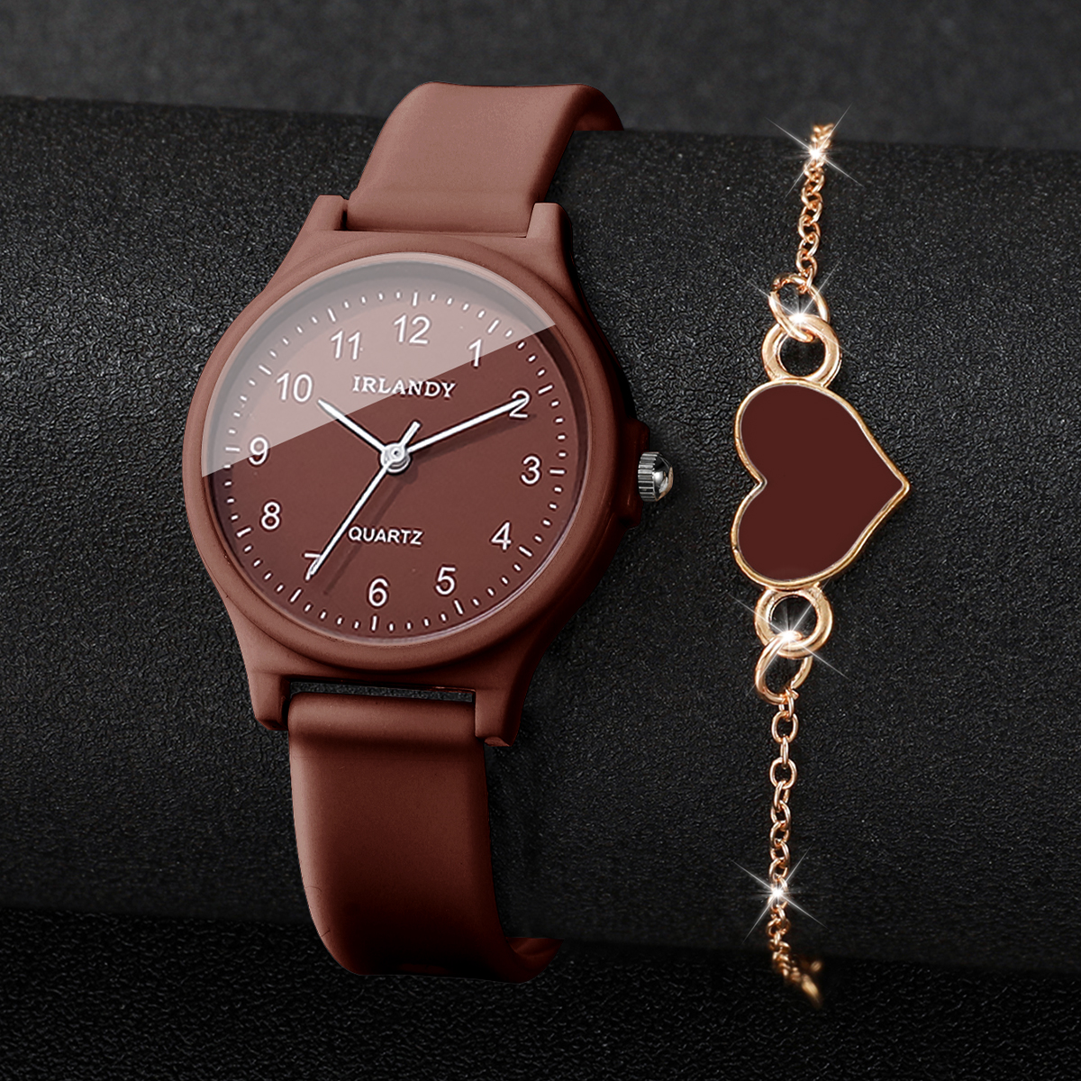 2PCS Fashion Arabic Dial Women - Silicone Band Women recensione e prezzo