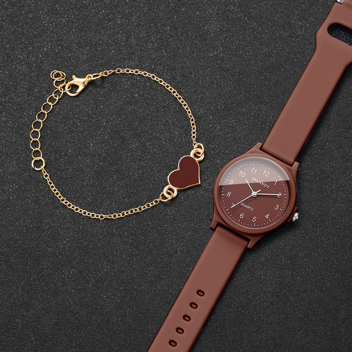 2PCS Fashion Arabic Dial Women - Silicone Band Women recensione e prezzo