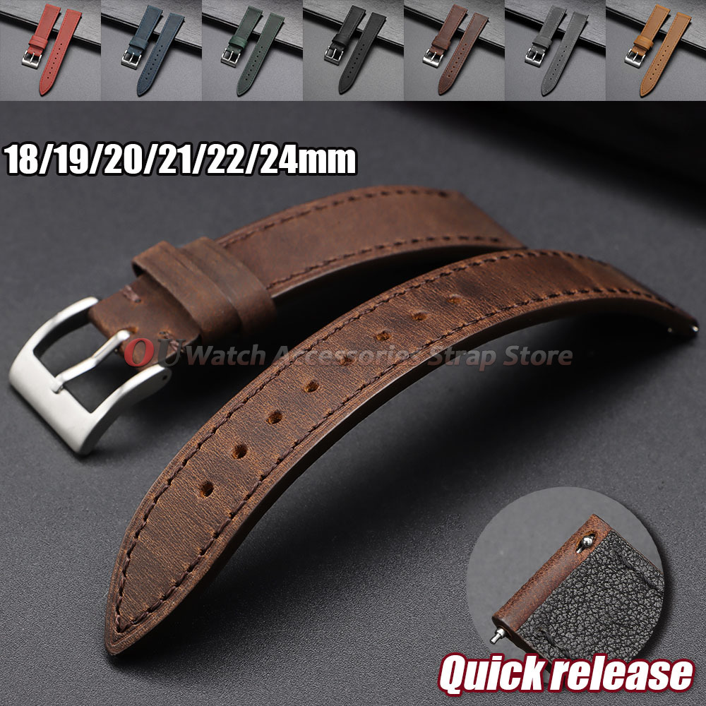 18mm 19mm 20mm 21mm 22mm 24mm  - Leather Strap Quick Release recensione e prezzo