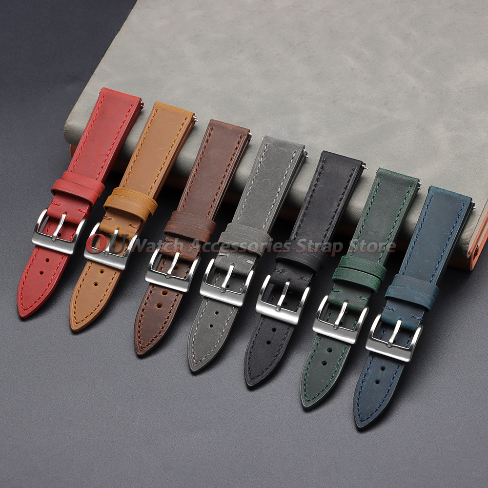 18mm 19mm 20mm 21mm 22mm 24mm  - Leather Strap Quick Release recensione e prezzo