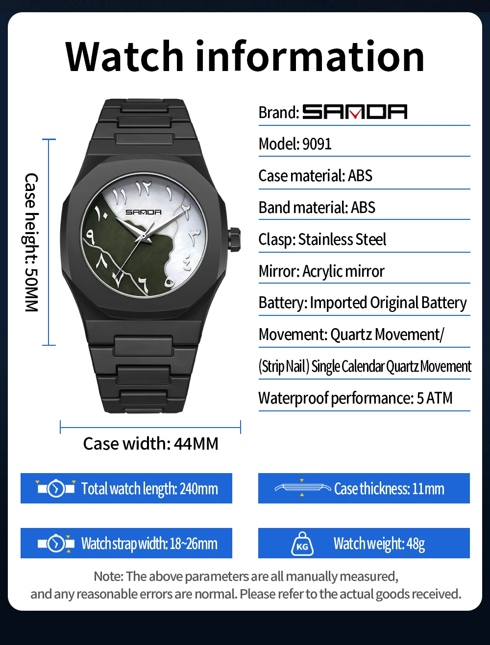 2025 SANDA Fashion Men's and W - Rubber Strap Diver recensione e prezzo