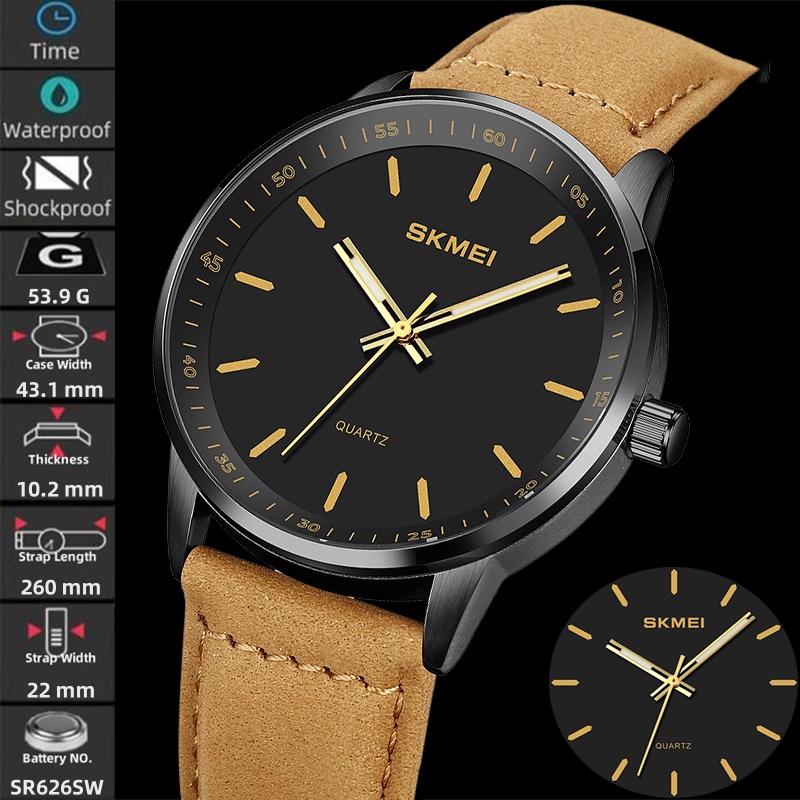 Skmei Original Brand Quartz Wa - Leather Watch Band Men recensione e prezzo
