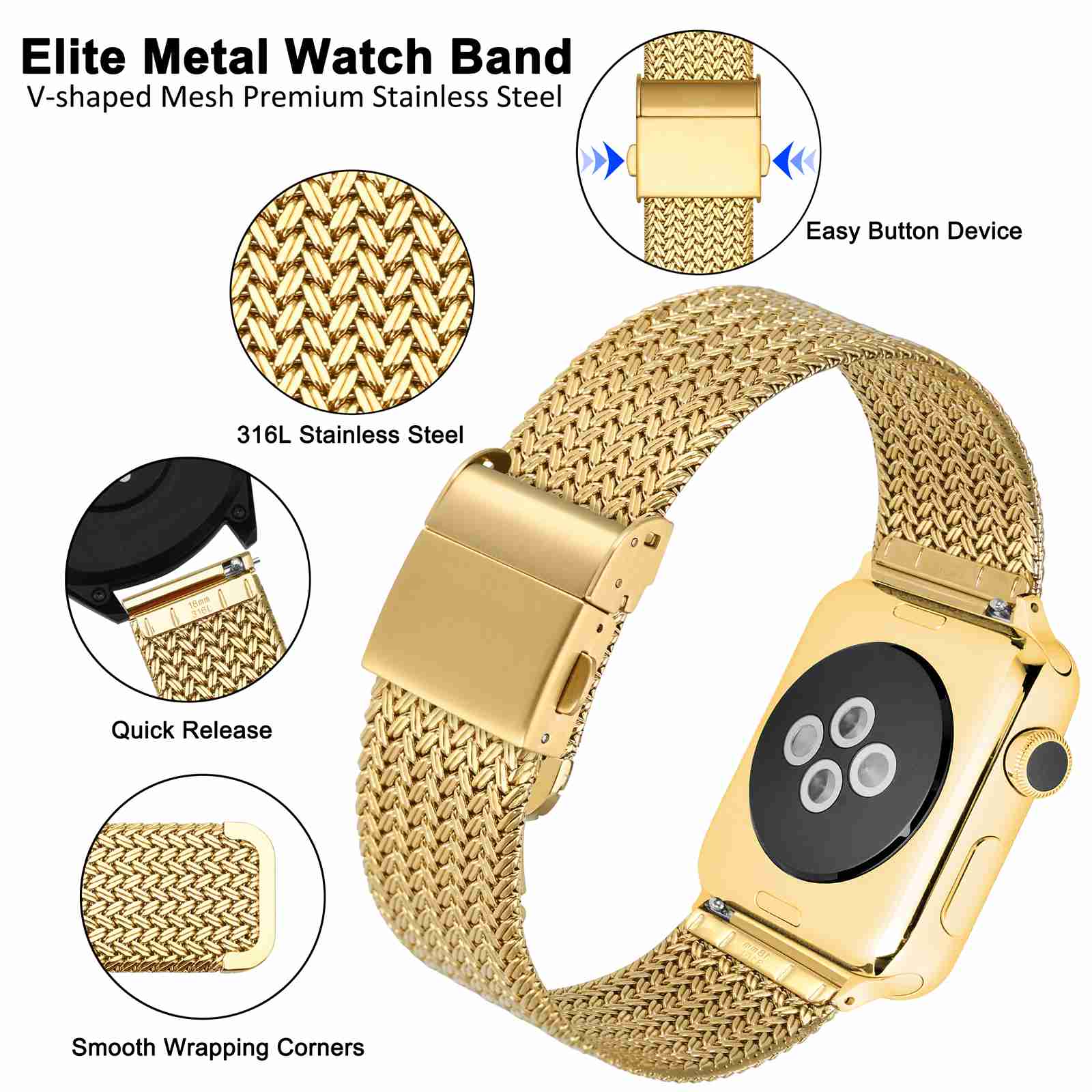 WOCCI Metal Watch Bands 316L S - Mesh Strap Metal recensione e prezzo